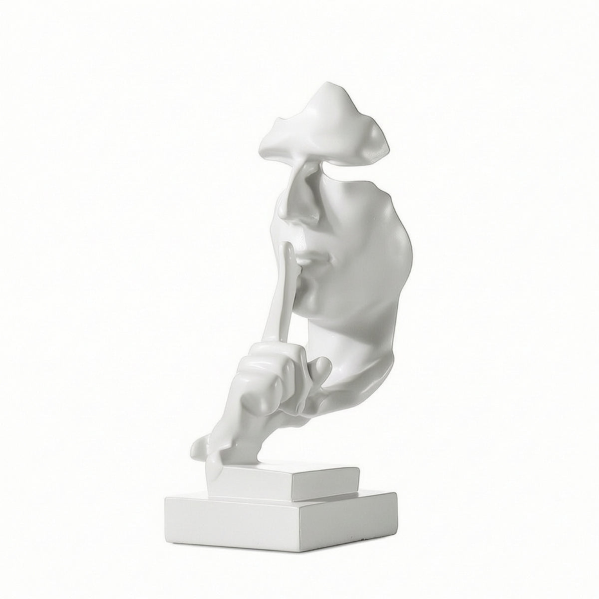 Abstract Face Sculpture Glossy Face Sculpture Minimalist for Homeowners