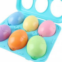 6 Pieces Shape Matching Eggs Early Education Educational Ovoid Game Color Sorting Ovoid Set Interactive Learning Great Easter