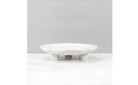 Mineral Fruit Bowl Elegant Marble Pedestal Bowl Sculptural Tableware for Living Room
