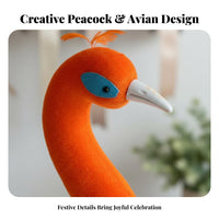 Peacock Head Decoration Festive Peacock Headpiece Accessory Eye-Catching Centerpiece Flower Arrangement Accessory for Business Owners, Grand Openings
