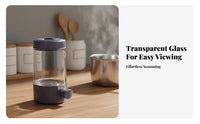 Glass Seasoning Control Bottle Food Grade Materials Stainless Steel Seasoning Jar Sealed and Humidity-Resistant Seasoning Control Bottle