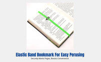 PU Leather Elastic Bookmark, Compass Metal Book Strap, Colorful Marker