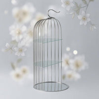 Birdcage Pastry Stand Shiny Finish Three-Tier Pastry Stand Round Base Table Decor