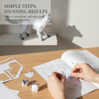 DIY 3D Cat Paper Sculpture Model Craft Kit