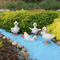 4 Pieces Resin Duck Ornaments Cute Poses Resin Duck Figurines Versatile Decor Fairy Garden Accessory for DIY Enthusiasts, Desktop