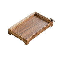 Solid Wood Tea Tray with Wood Grain, Small Chinese Style Storage Tray