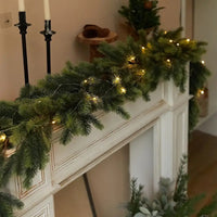 Artificial Pine Cypress Christmas Garland PE Vine with Pine Needles for Door Hanging