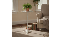 Cast-Iron Plant Stand Metal Flower Stand with Tri-Footed Base Plant Pedestal with Scroll Pattern Decorative Display Planter