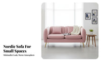 Removable and launderable slipcovers 3-Seater Couch Nordic design Upholstered 3-Person Settee Easy to Clean Sofa Minimalist Design for Apartment Dwellers, Small Families, Homeowners, Living Room, Lounge Area, Bedroom, Office