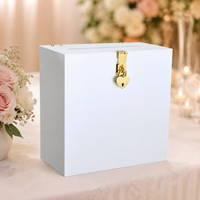 Acrylic Wedding Card Box, Decorative Container for Party Candy, Cajas de Acetato Transparente with