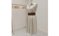 Easy to Match Wide Waist Belt Stretchy Wide Elastic Belt Decorative Chain Fashion Accessory for Women