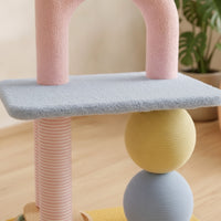 Cat Climbing Tree with Scratching Posts Stable Cat Climbing Furniture to Assemble for Living Room
