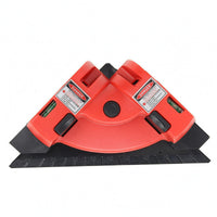 Measurement Markings Bubble Level Ruler Black Base 90-Degree Laser Level