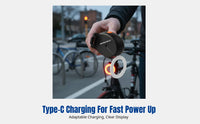 Bike Rear Light, Heart & Ring Shape, Brake Light, Waterproof, Type-C Rechargeable, Cycling Gear for Trail and Street