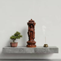 Hand Carved Buddha Statue Aged Finish Carved Buddha Statue Intricate Details Religious Decor for Collectors, Buddhists, Meditation Room