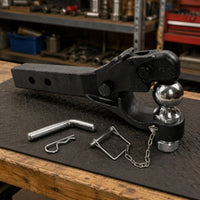 Tow Bar Solid Steel Tow Ball Hitch Black