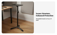 Anti-Slip Design Adjustable Floor Speaker Stand Heavy Duty Floor Speaker Stand Stable Steel Construction Audio Equipment Accessory Shock-Absorbing Base for Audiophiles, Home Theater Enthusiasts, Music Producers, Recording Studio, Living Room