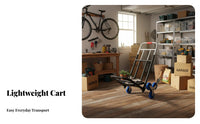 Foldable Hand Truck Lightweight Folding Hand Truck Adjustable Handle Portable Transport Trolley for Homeowners, Commuters, Shopping, Travel, Outdoors