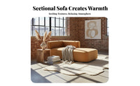 Nordic design Tofu Block Sofa sectional Design U-Shaped Sectional Couch Customizable Configuration Living Room Furniture Easy-to-Clean Fabric for Homeowners, Young Adults, Interior Designers, Large Apartment, Lounge Area, Hotel Lobby