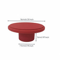 Headdress Display Stand Headdress Display Holder Soft Textile Surface Red Jewelry Pedestal for Wedding Planners