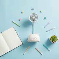Portable and Compact Cartoon Creature Table Fan Quiet Operation Cute Creature Desk Fan Strong Airflow for Children, Office