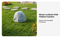 Waterproof Rock-Shaped Speaker Weatherproof Lawn audio system Weather-Resistant Outdoor Audio Equipment Disguised Design for Garden aficionados, Property Managers, public garden, Backyard, Patio, waterside