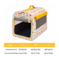 Cat House with Handle Ventilated Portable Cat Den Kennel Cozy Crate Spacious for Cats, Indoor, Home