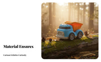 Toy Car Smooth Edges Cartoon Construction Truck Movable Parts Construction Vehicles for Young Children, Infants