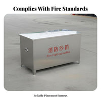 Flood Control Sand Box Rust-Resistant Fire Fighting Sandbox Stainless Steel Sand Bin for Gas Station Attendants, Factories, Warehouses