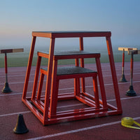 3 Pieces Stackable Jump Stool Nested Jumping Stool Set Textured Top Plyometric Box Set for Gymnastics