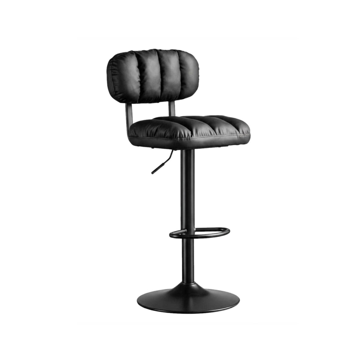 With Backrest Adjustable Pedestal Stool Modern Design Adjustable rotating Pedestal Seat Built-in Footrest Counter Chair Padded padding for Bar Owners, homeowners, Renters, Cafe, Restaurant, Kitchen Island, Dining Room