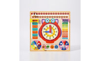 Colorful Educational Time Board English Text Child-Centered Calendar Clock Board for Children