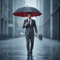 Large Umbrella with Double-Layer Canopy Windproof Umbrella with Double Canopy Heavy Duty for Business Professionals, Commuters, Commuting, Travel