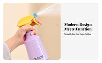 Fine Spray Bottle Ergonomic Design Refillable Plastic Dispenser Hair Mister Bottle Leak-Resistant Household Supply
