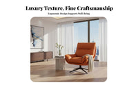 Luxury Feel Upholstered rotating Armchair Comfortable Design Rotating Upholstered Armchair Modern design Lounge Chair Deep Cushioned Seat for Homeowners, Office Workers, Students, Balcony, perusing alcove, Bedroom