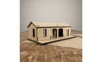 1/72 Scale Station House Kit Removable Roof Miniature Scene Scenery