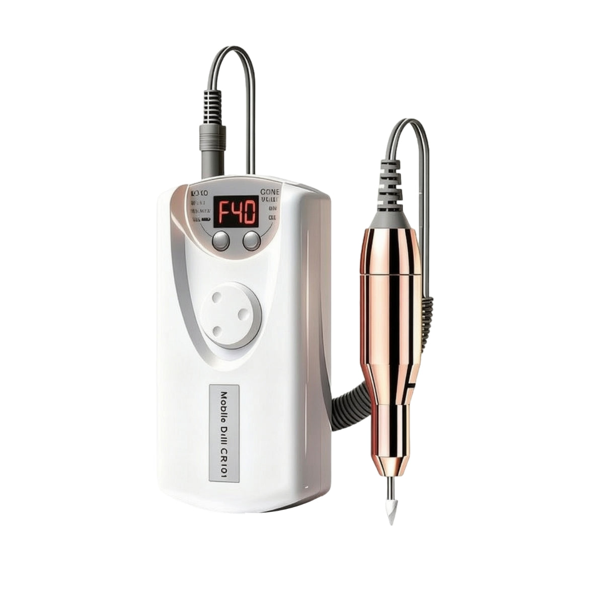 Rechargeable Nail Grinder with Handpiece Stepless Electric Nail Drill with Bits Manicure Pedicure Kit LED Display Lightweight