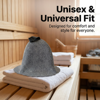 Sauna Cap for Steam Room, Absorbent Wool Sauna Cap, Stylish Appearance Sauna Hat, Heat Insulation Steam Room Cap, Russian Sauna Hat for Gift