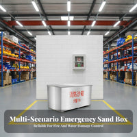 Fire Sand Box Thickened and Reinforced Firefighting Sand Container Rust Resistant Red Metal Fire Box for Officers, Gas Stations, Construction Sites