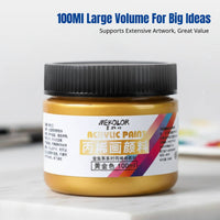 Pearlescent Acrylic Paint, Metallic Gold and Silver, Waterproof, DIY Art, Multi-Color, High Pigment, Factory Direct