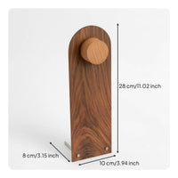 Raised Peg Wooden Necklace Display Stand Metal Feet Walnut Necklace Display Stand Tabletop