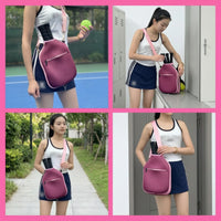 Zippered Pickleball Paddle Bag Portable Pickleball Sling Bag Lightweight Paddle Cover with Strap Ergonomic for Travel