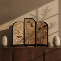 Three-Panel Desktop Screen New Chinese-Style Mini Folding Screen 3-Panel Divider Arched Tabletop Divider Decorative