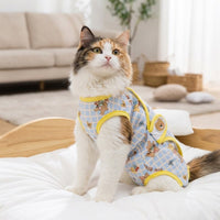Pet Recovery Suit, Medical Recovery Suit Post Surgery for Dogs and Cats, Short Sleeve Fasteners, Cartoon Print Spay Neuter Suit, Pet Hygiene Wear