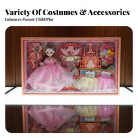 Ancient Design Princess Doll Set Gowns Doll Dress-up Gift Set Poseable Kids Toy for Girls, Parents, Role-Playing, Birthday Parties, Playroom