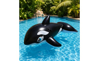 Whale Pool Lounger Giant Whale Sit-on Orca Pool Lounger Waterproof Toy Realistic for Children, Beach