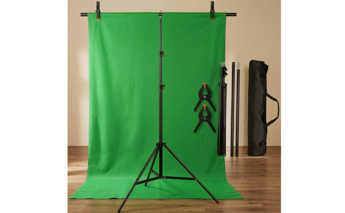Horizontal Bar Background Stand Portable Backdrop Stand with Clamps Easy to Assemble Carry Bag for Photographers, Photo Studio, Video Shoots