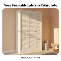 Double Door Armoire Retro Design Freestanding Wardrobe with Drawers space-efficient Size Clothes Cabinet for Children, Renters, Apartment, Guest Room, Hallway