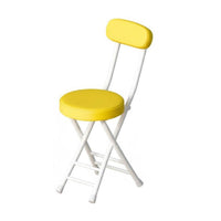 Space-Saving Padded Round Folding Stool Folds Flat Cross-Frame Folding Stool No Assembly Required Collapsible Seat Minimalist Design for Students, Apartment Dwellers, Homeowners, Dorm Room, Small Areas, Balcony, Indoor Use