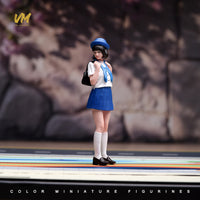 VM 1/18/24 Gentle Sweet Schoolgirl Fine Painted Miniature Scene Model with Hand-Painted Resin Figure